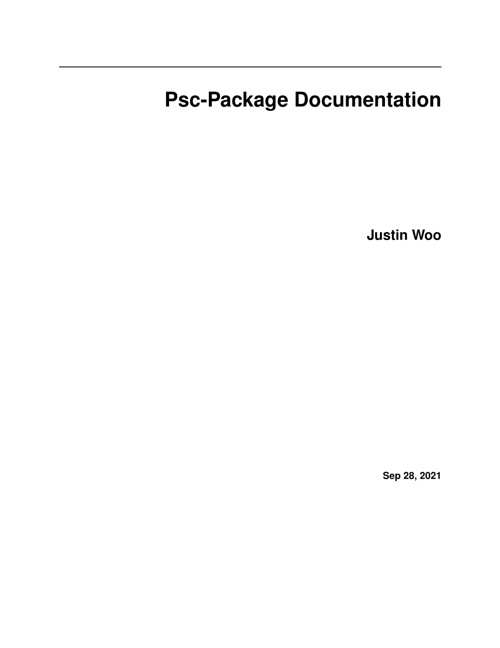 Psc-Package Documentation Justin