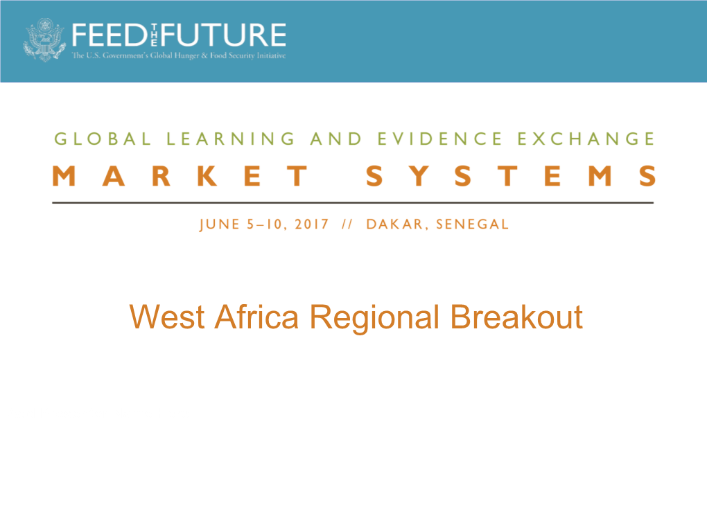 West Africa Regional Breakout