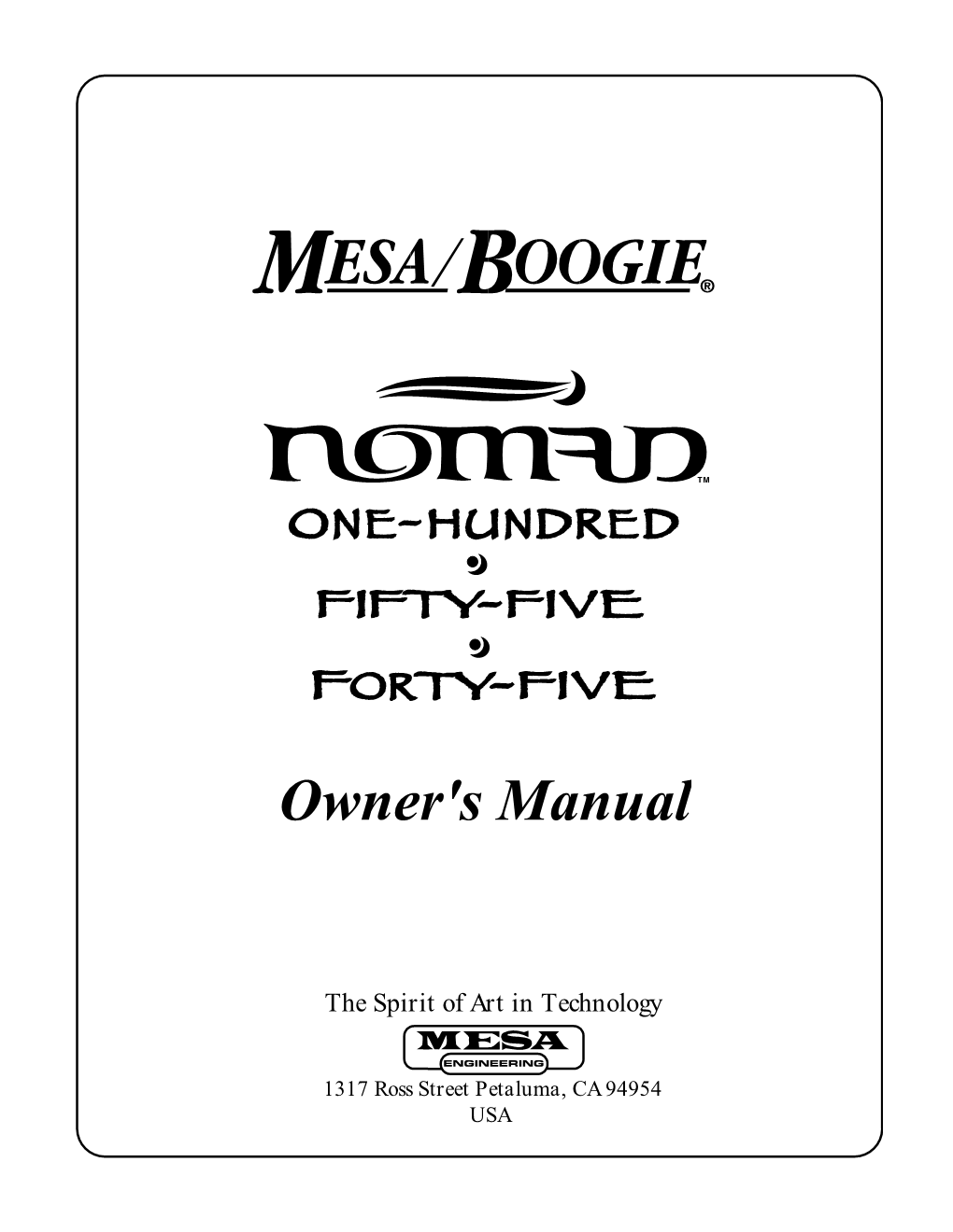 Owner's Manual