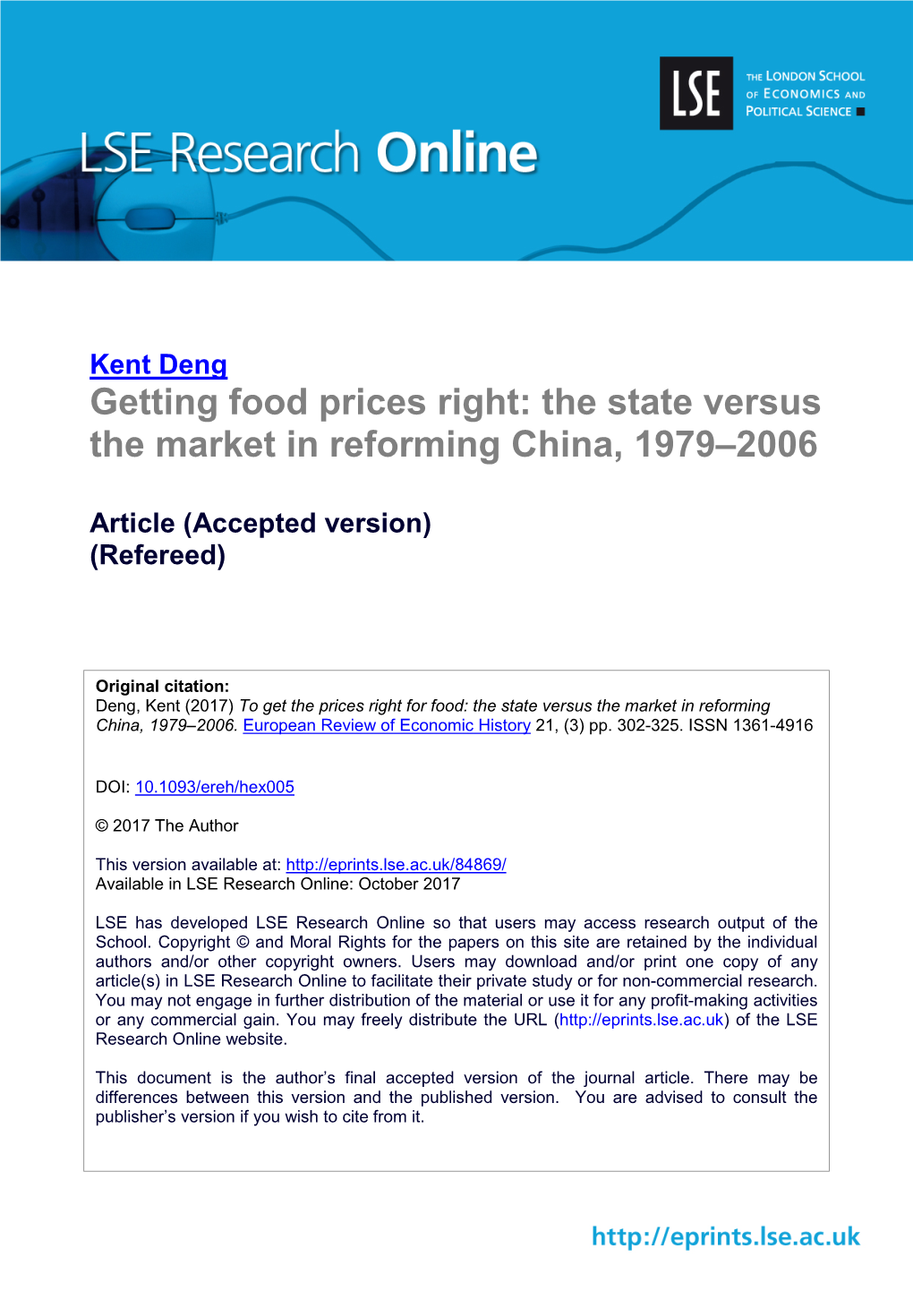 The State Versus the Market in Reforming China, 1979–2006