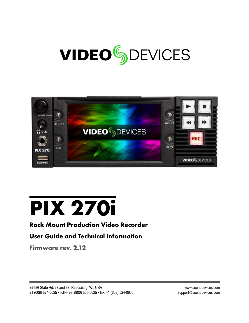 PIX 270I User Guide and Technical Information Table of Contents