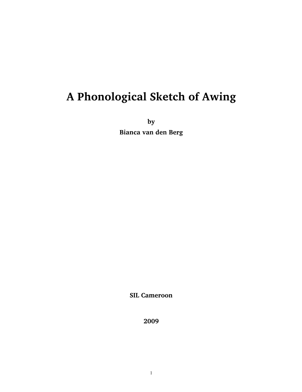 Awing Phonology Mar 2009 Final-U