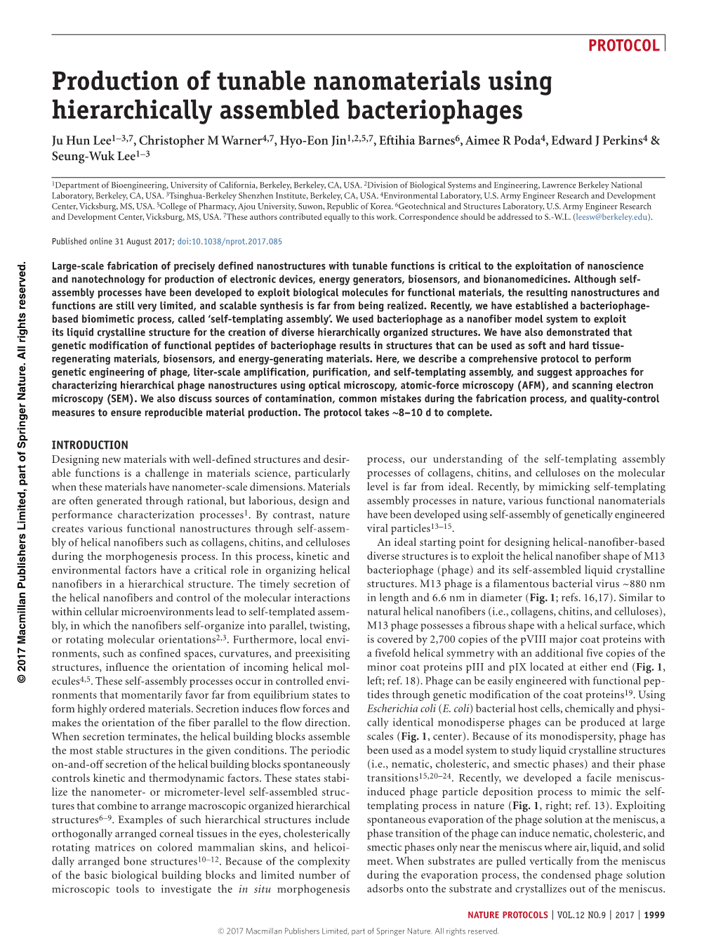 Production of Tunable Nanomaterials Using Hierarchically Assembled