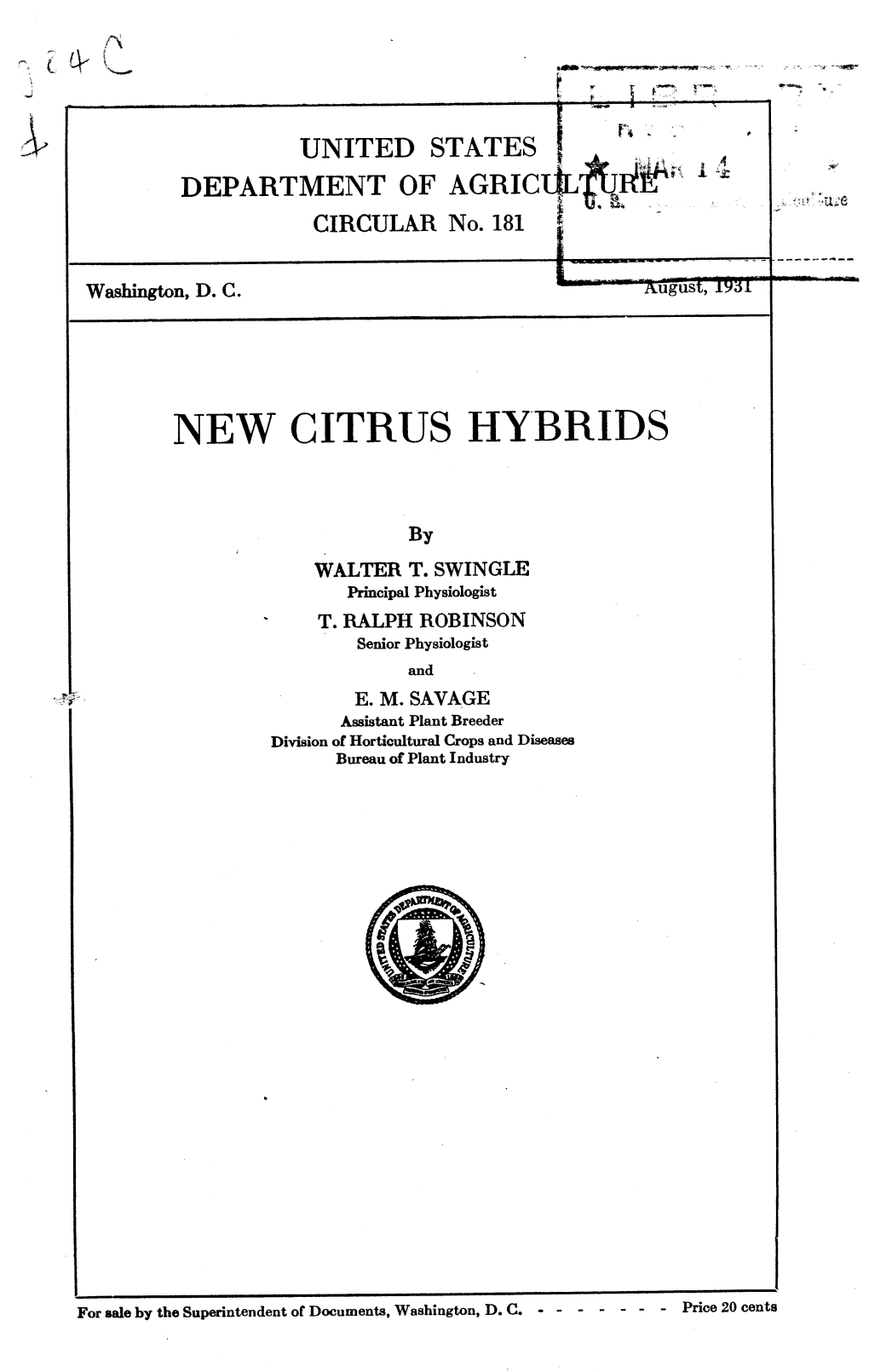 New Citrus Hybrids