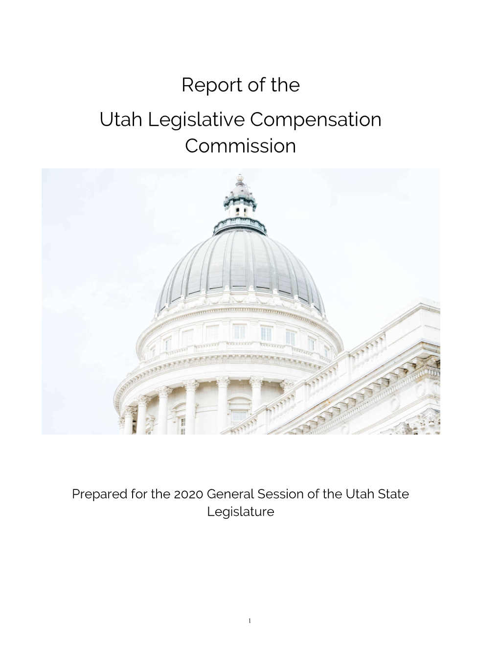 Report of the Utah Legislative Compensation Commission