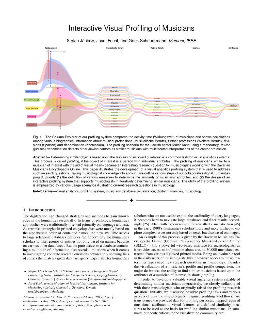 Interactive Visual Profiling of Musicians