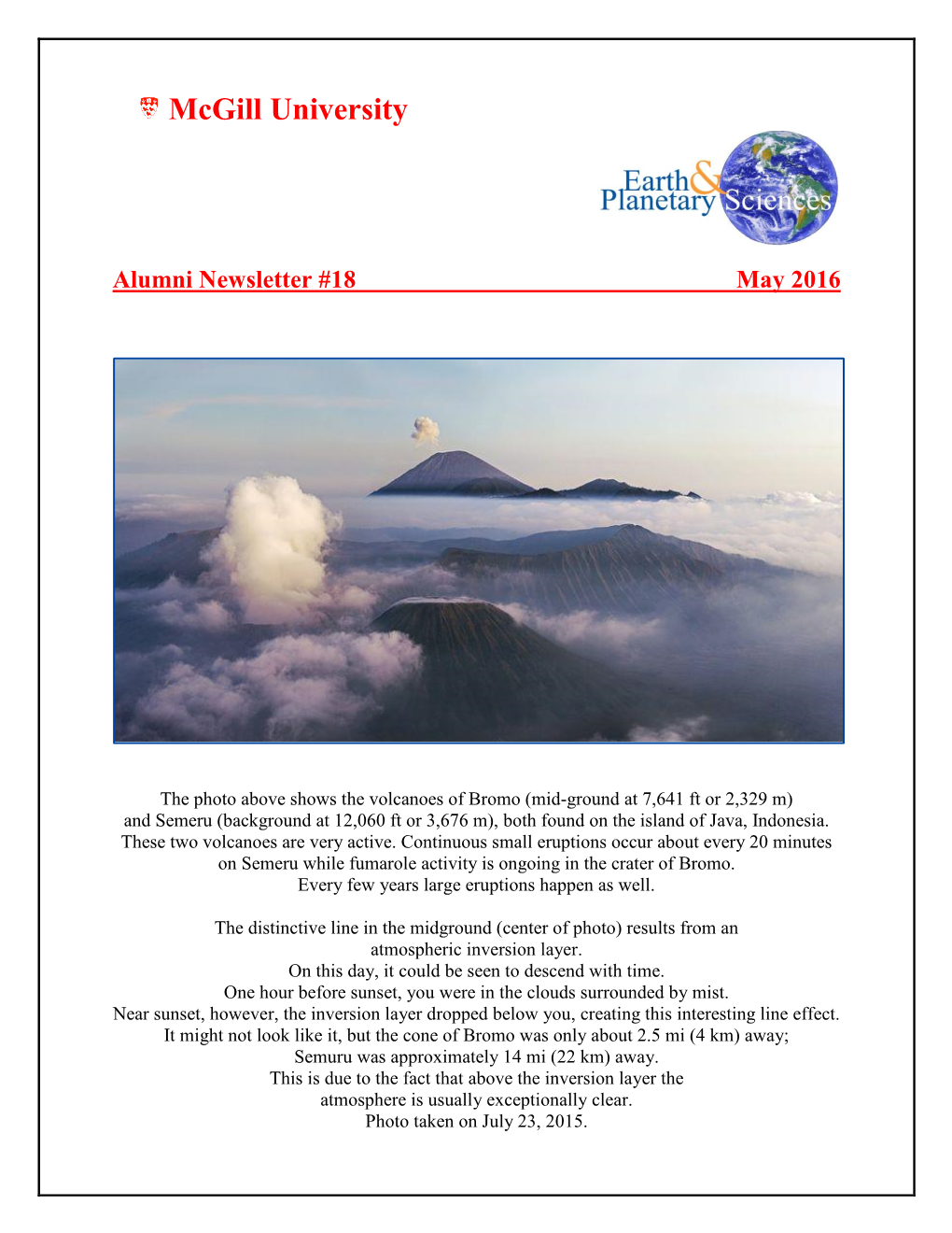 Alumni Newsletter No. 18