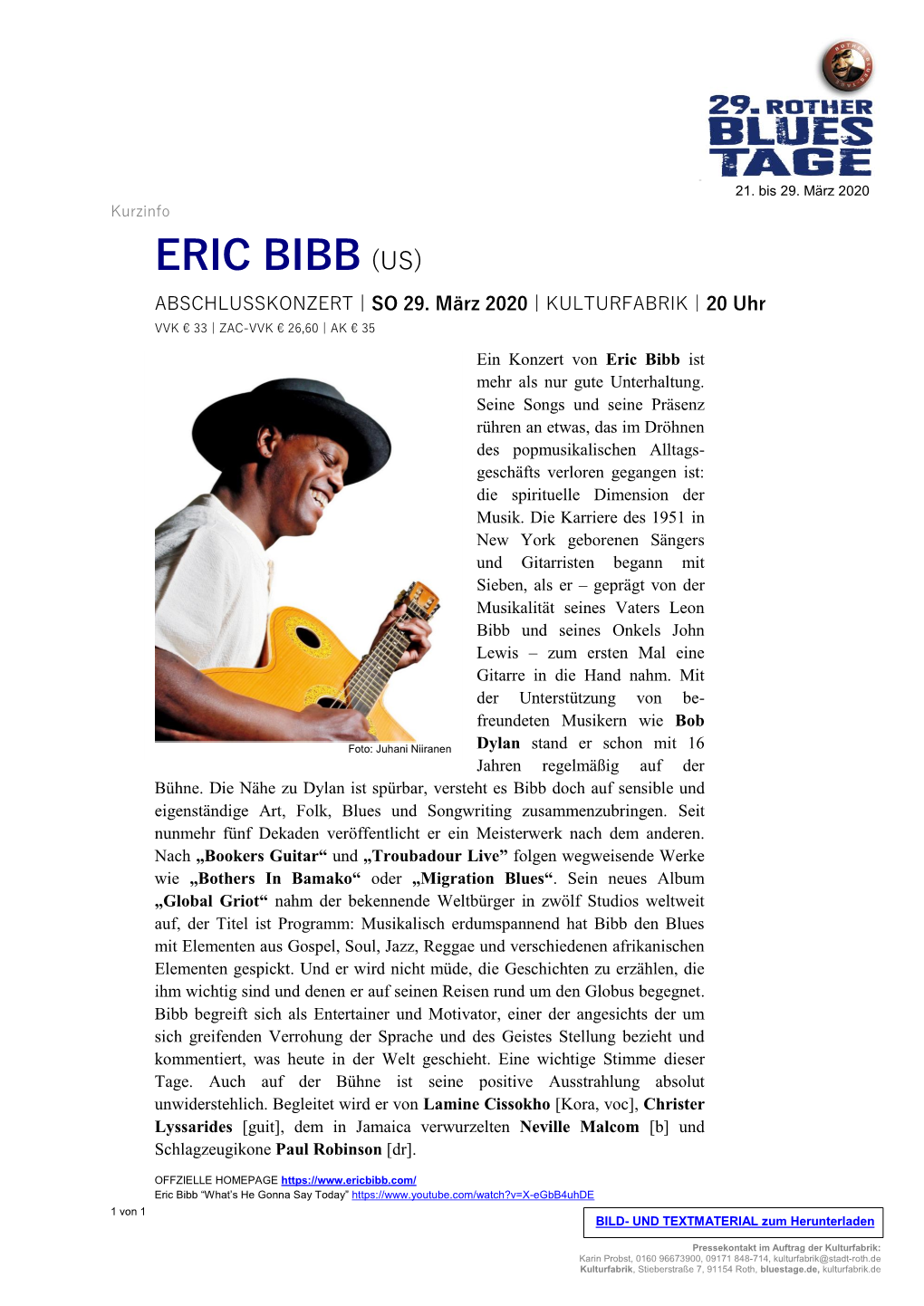 Eric Bibb (Us)