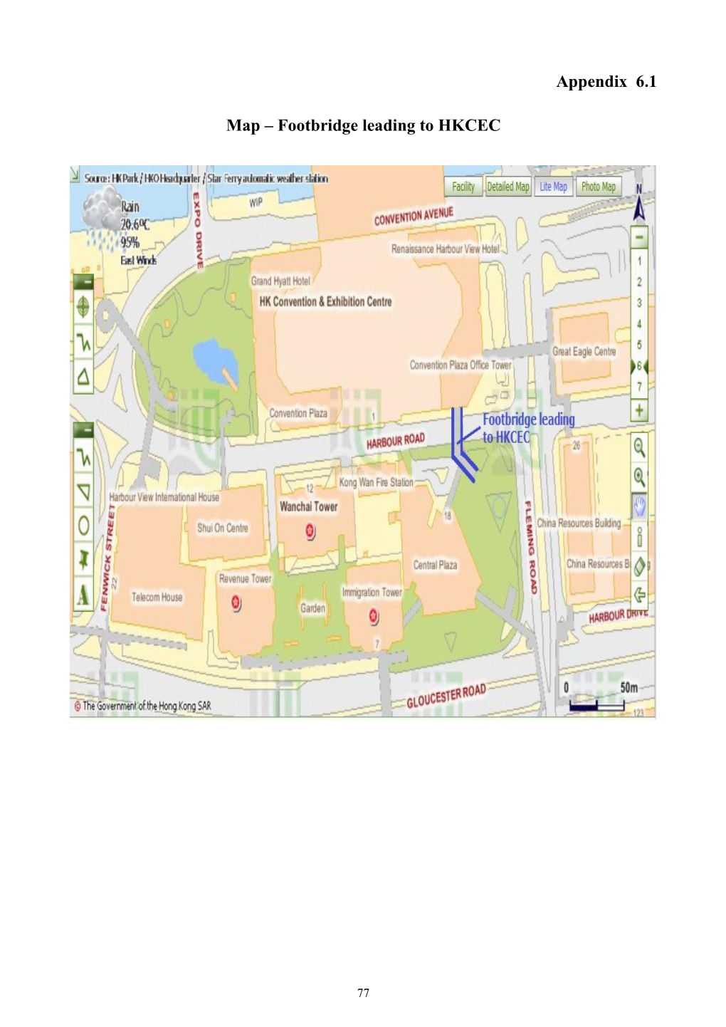 Appendix 6.1 Map – Footbridge Leading to HKCEC