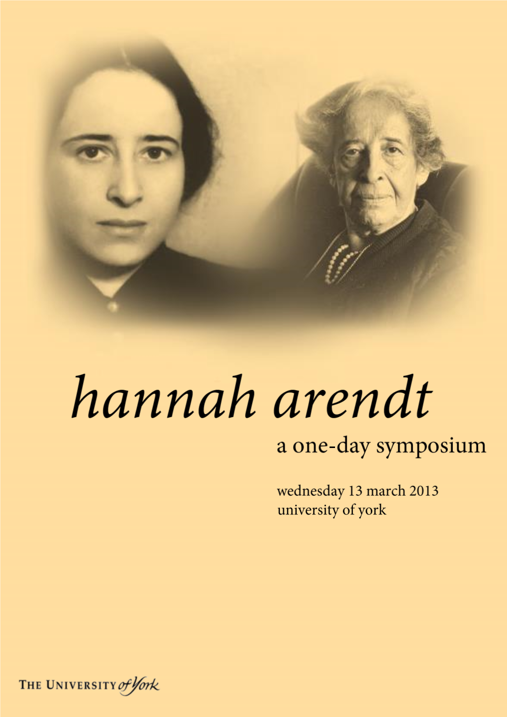 Hannah Arendt Symposium Programme