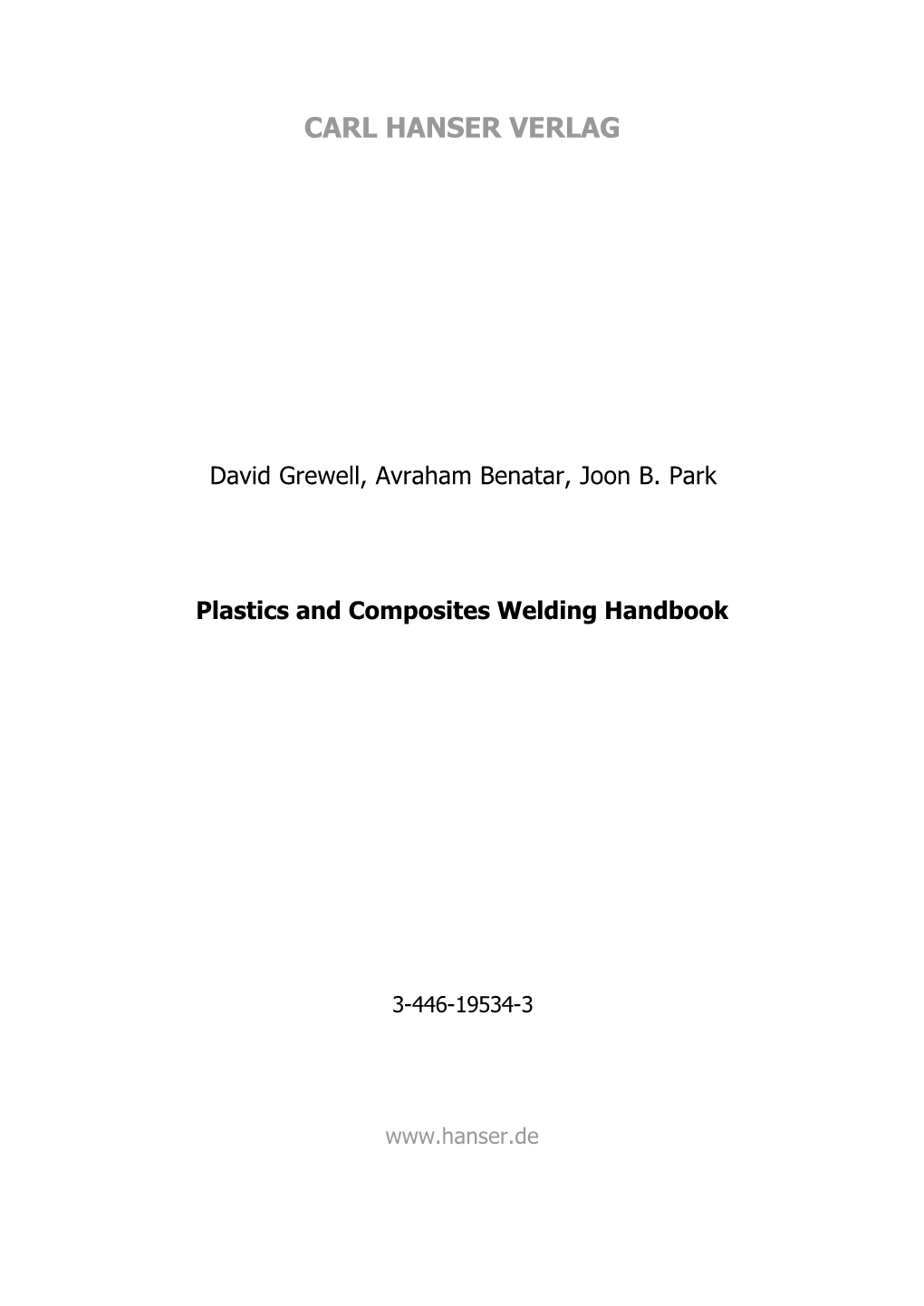 Plastics and Composites Welding Handbook