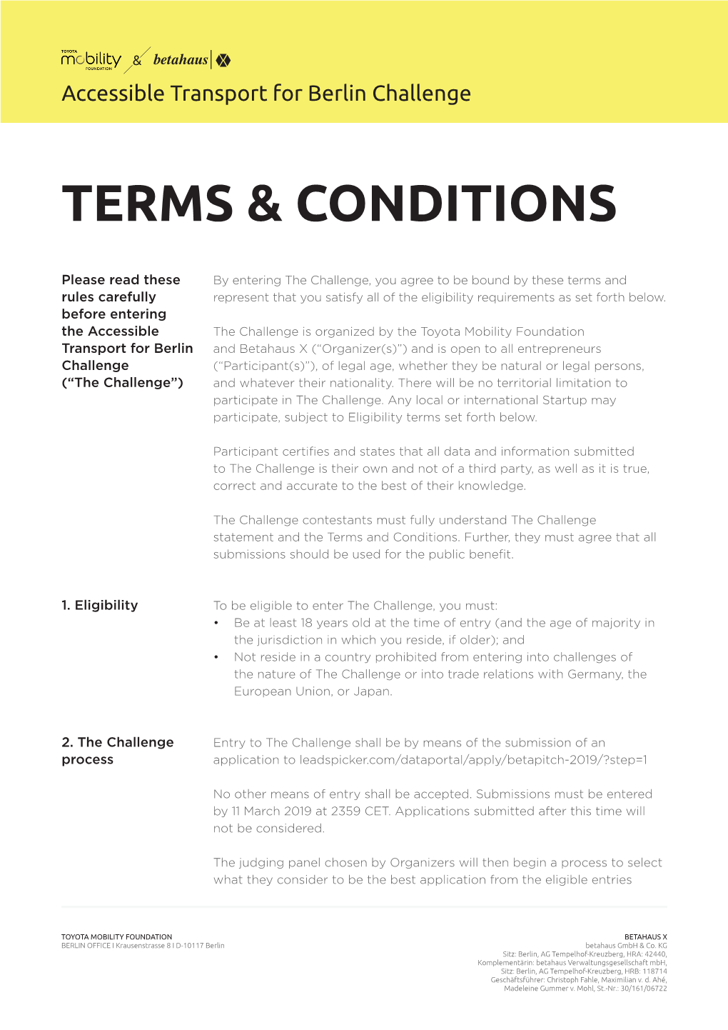 Terms & Conditions