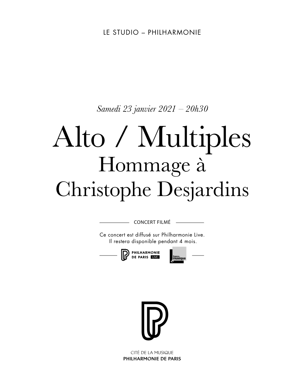 Alto / Multiples Hommage À Christophe Desjardins