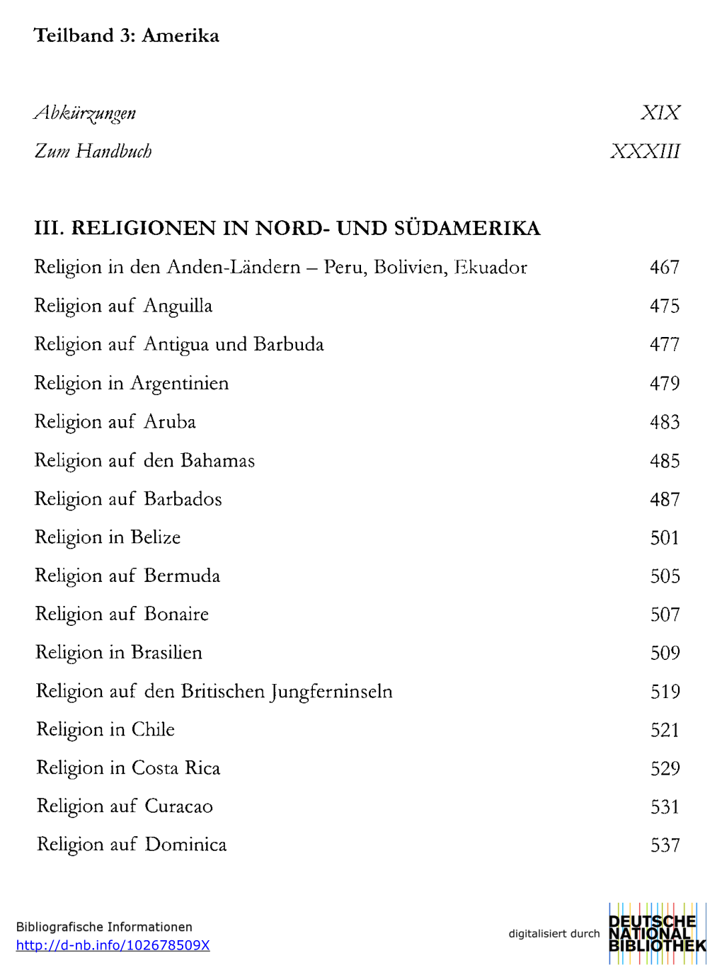 Teilband 3: Amerika III. RELIGIONEN in NORD- UND SÜDAMERIKA