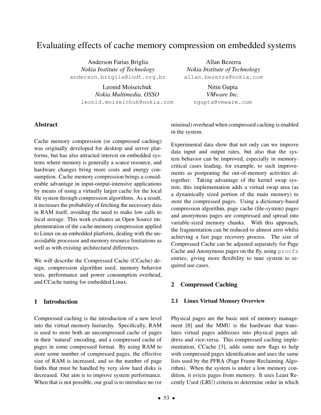 Evaluating Effects of Cache Memory Compression on Embedded Systems