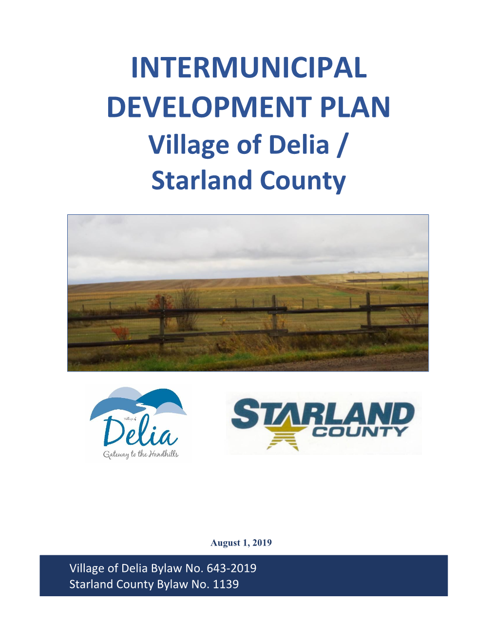 INTERMUNICIPAL DEVELOPMENT PLAN Village of Delia / Starland County