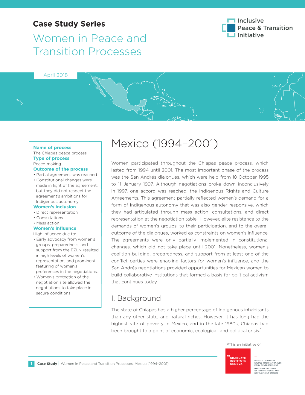 Women in Peace and Transition Processes Mexico (1994–2001)