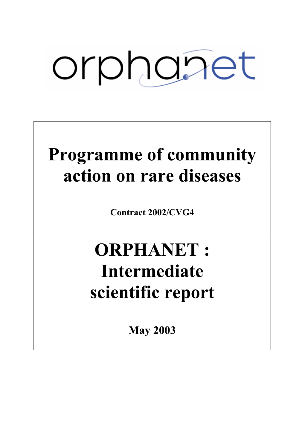 ORPHANET 3 (Phase 3)