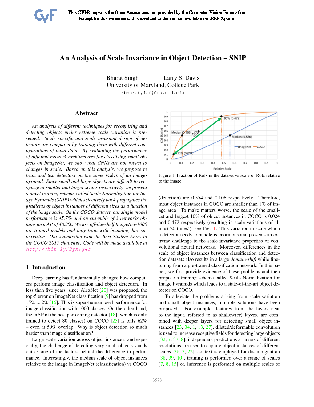 An Analysis of Scale Invariance in Object Detection SNIP