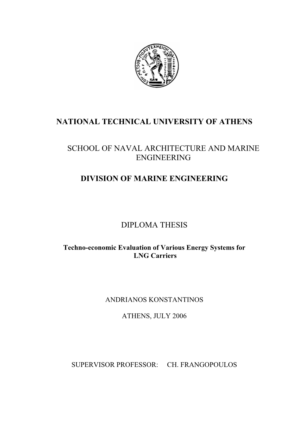 Division of Marine Engineering