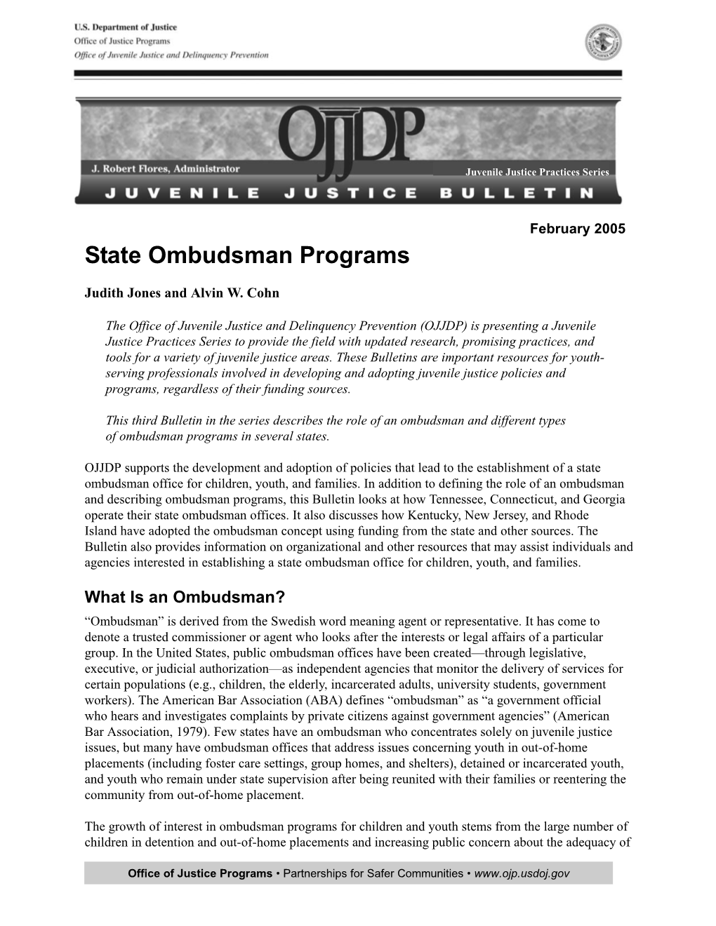 State Ombudsman Programs