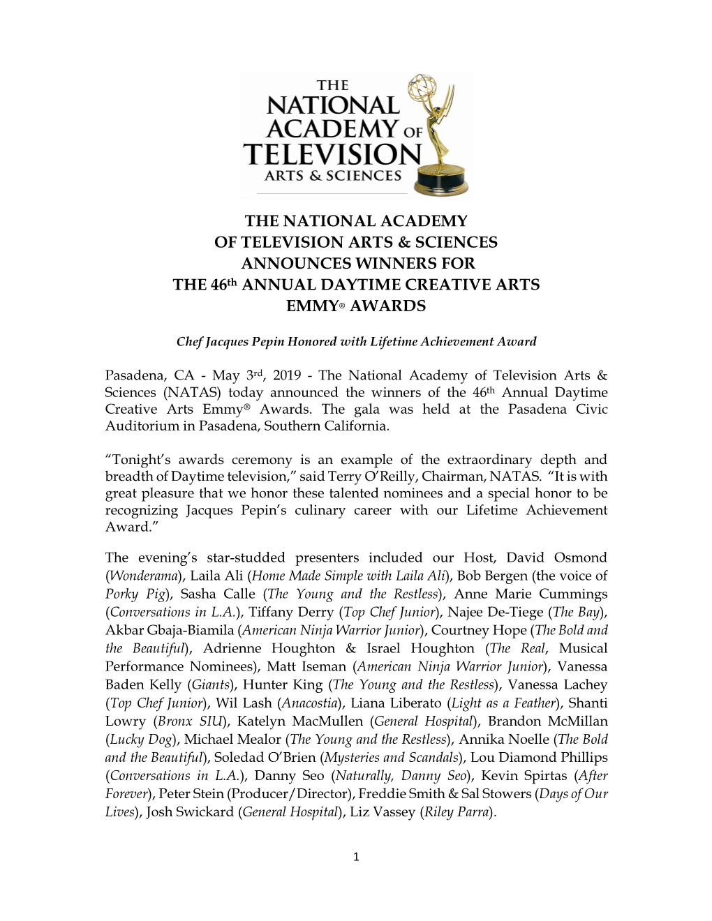 The National Academy of Television Arts & Sciences