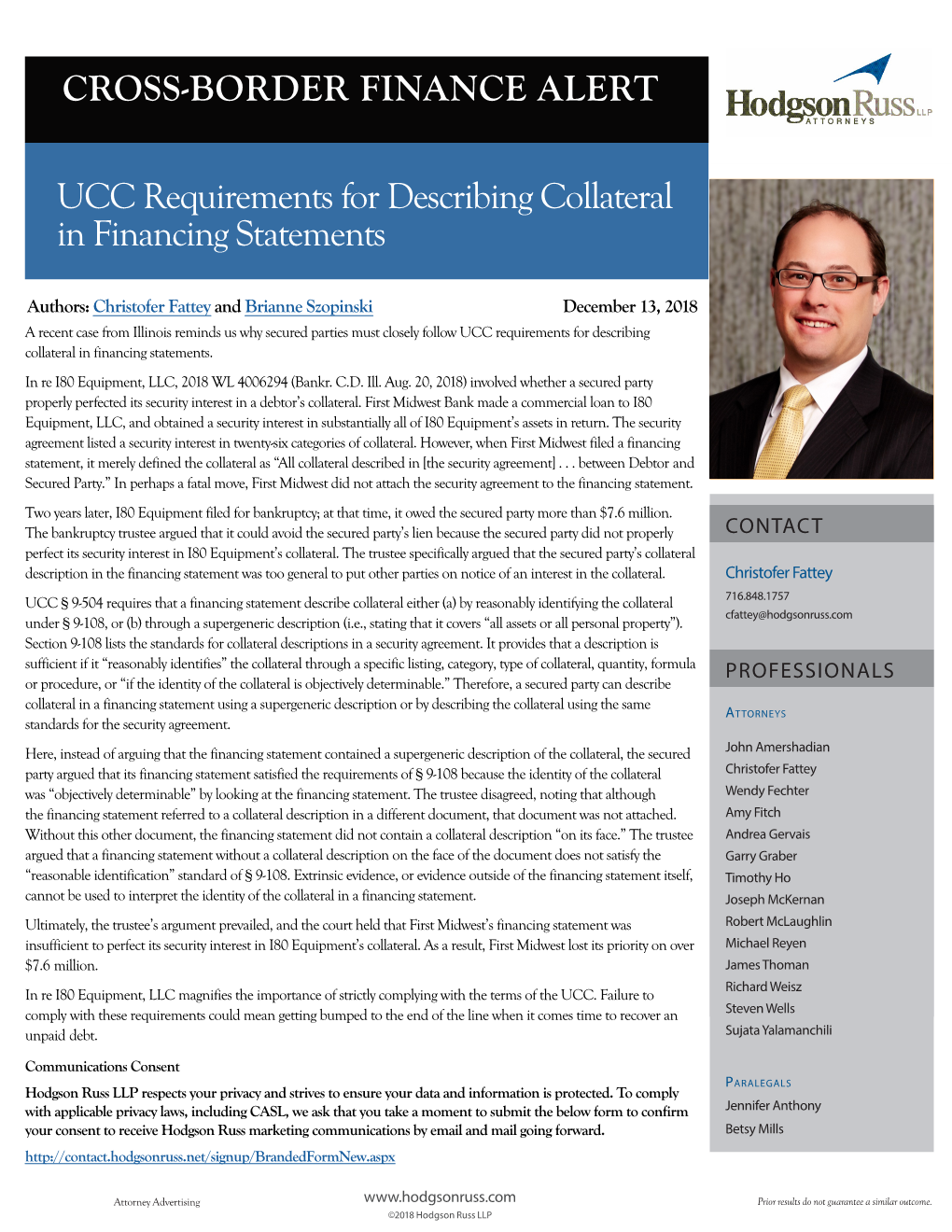 UCC Requirements for Describing Collateral in Financing Statements