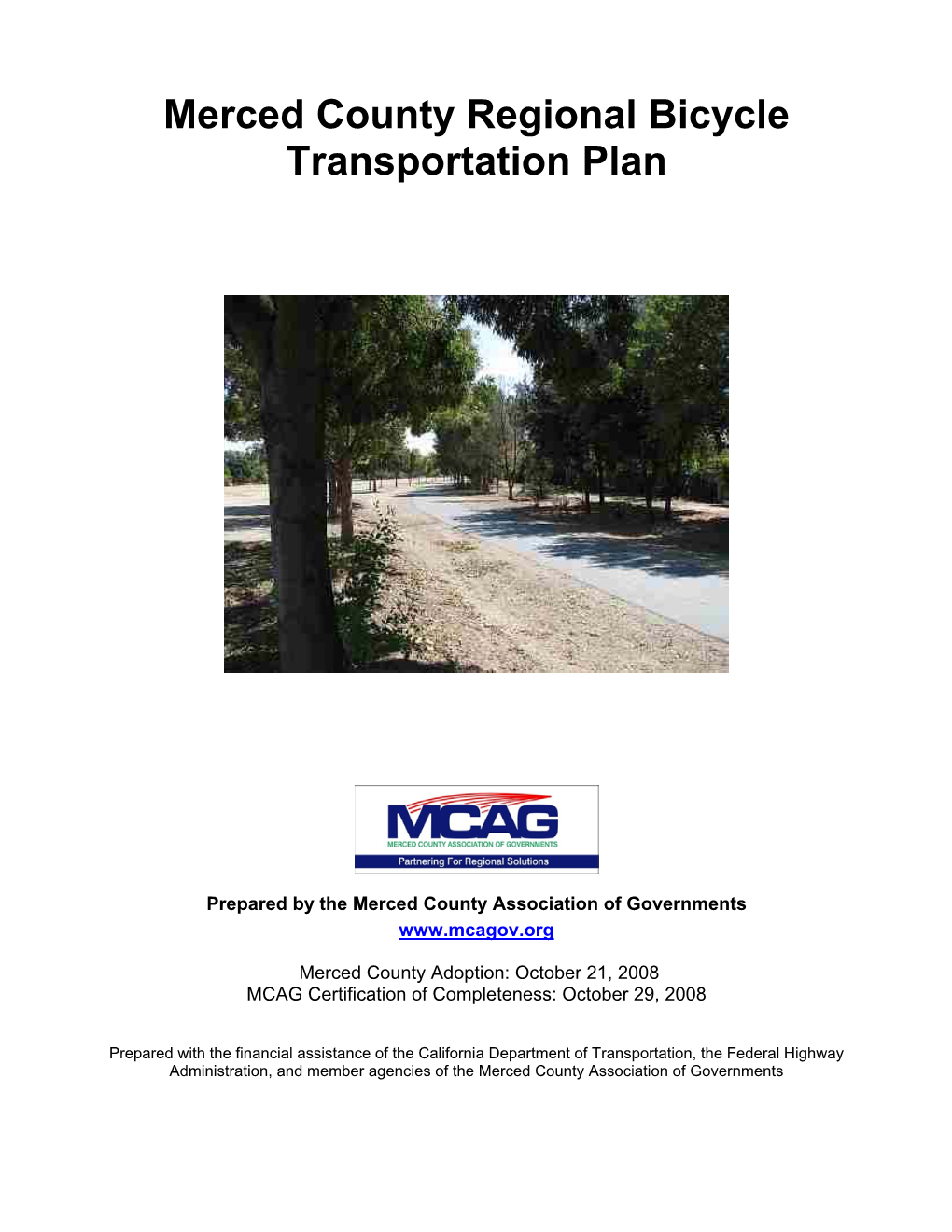 Merced County Regional Bicycle Transportation Plan