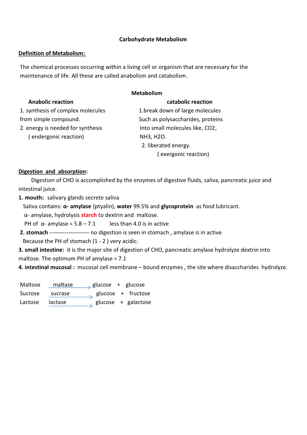 CHO Metabolism