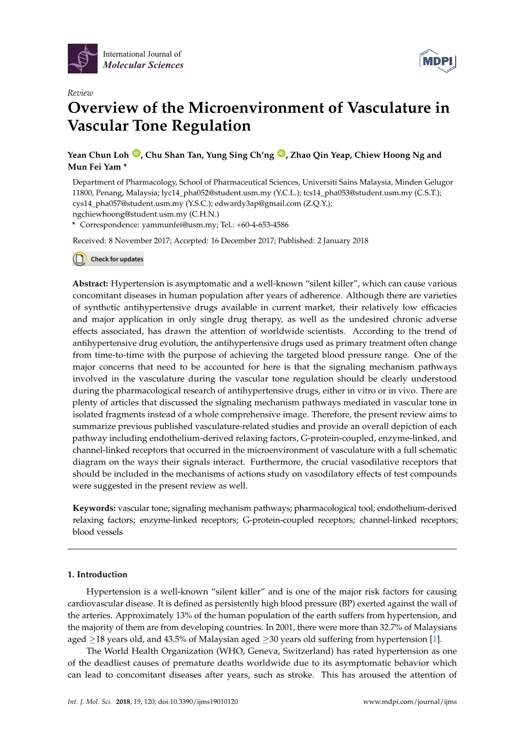 Overview of the Microenvironment of Vasculature in Vascular Tone Regulation