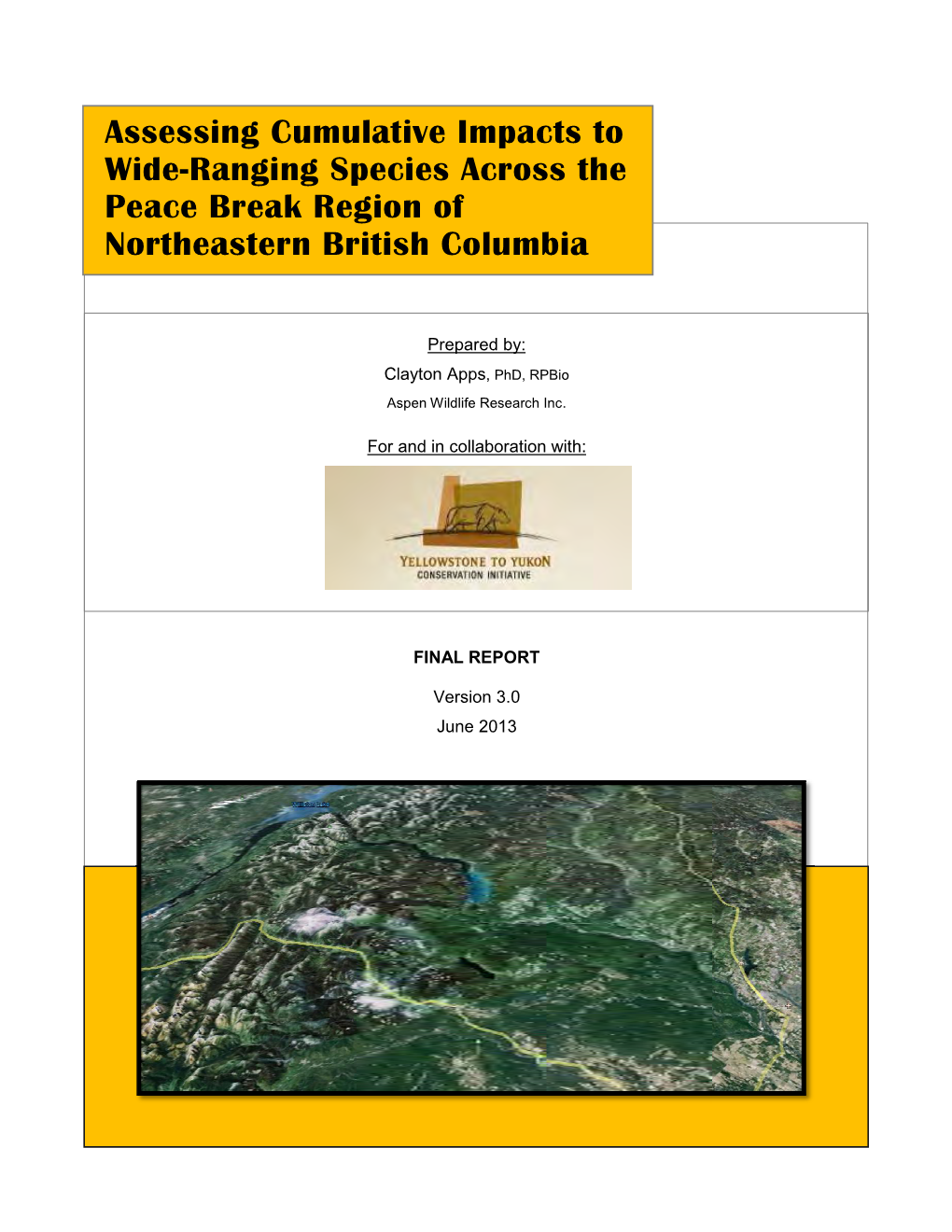 Assessing Cumulative Impa Wide-Ranging Species Acro Peace