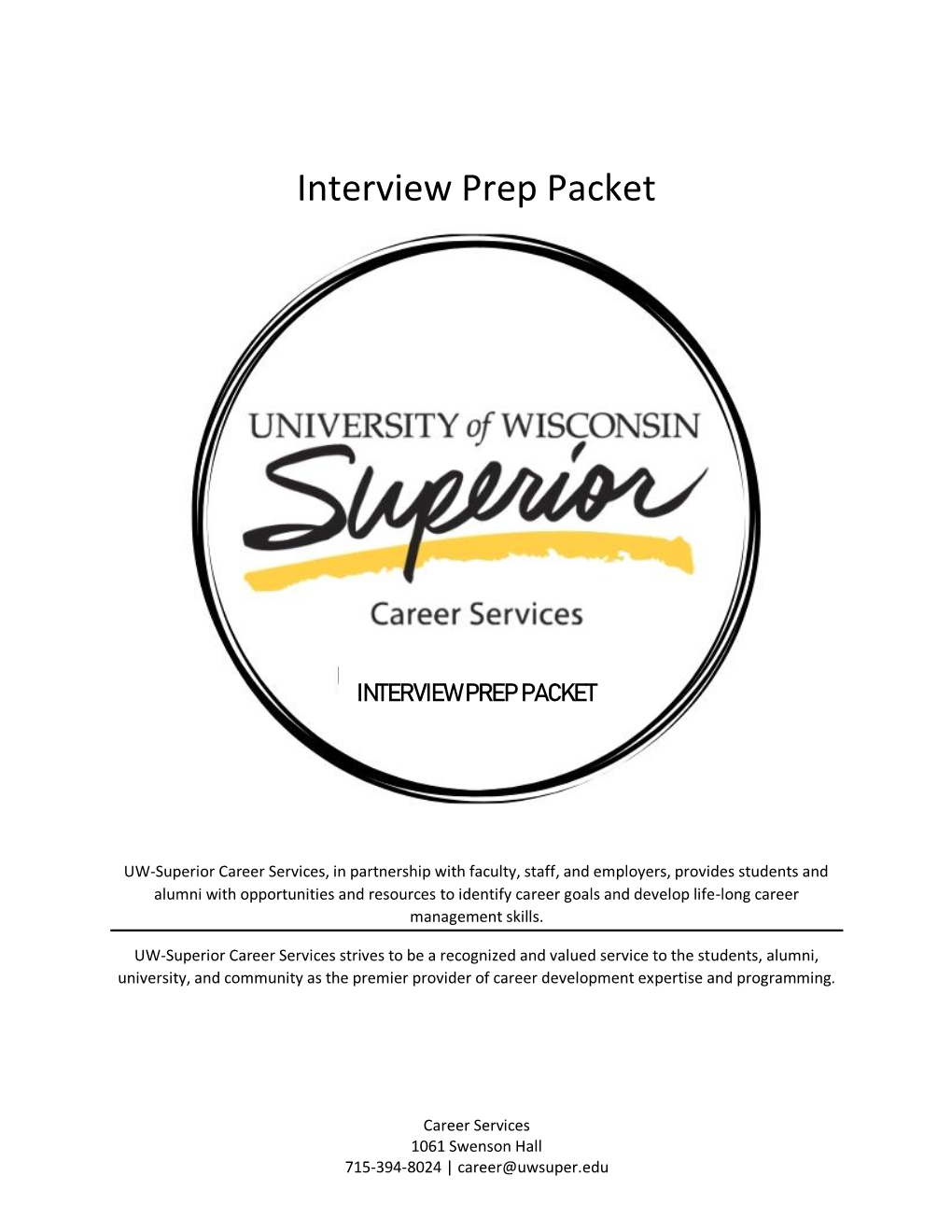 FD Interview Information Prep Packet