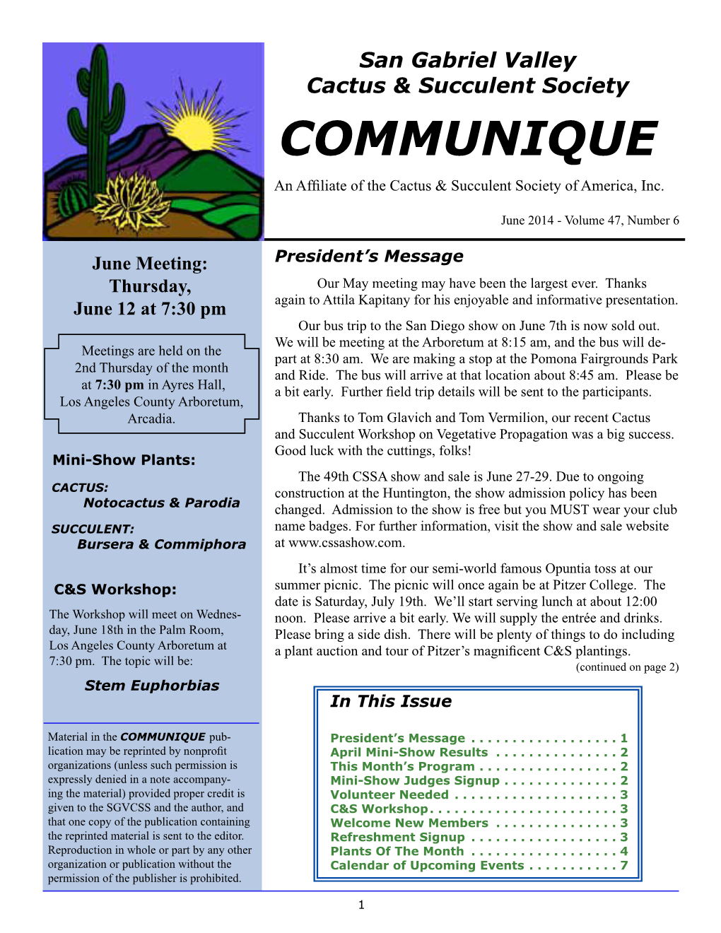 Communique June 2014