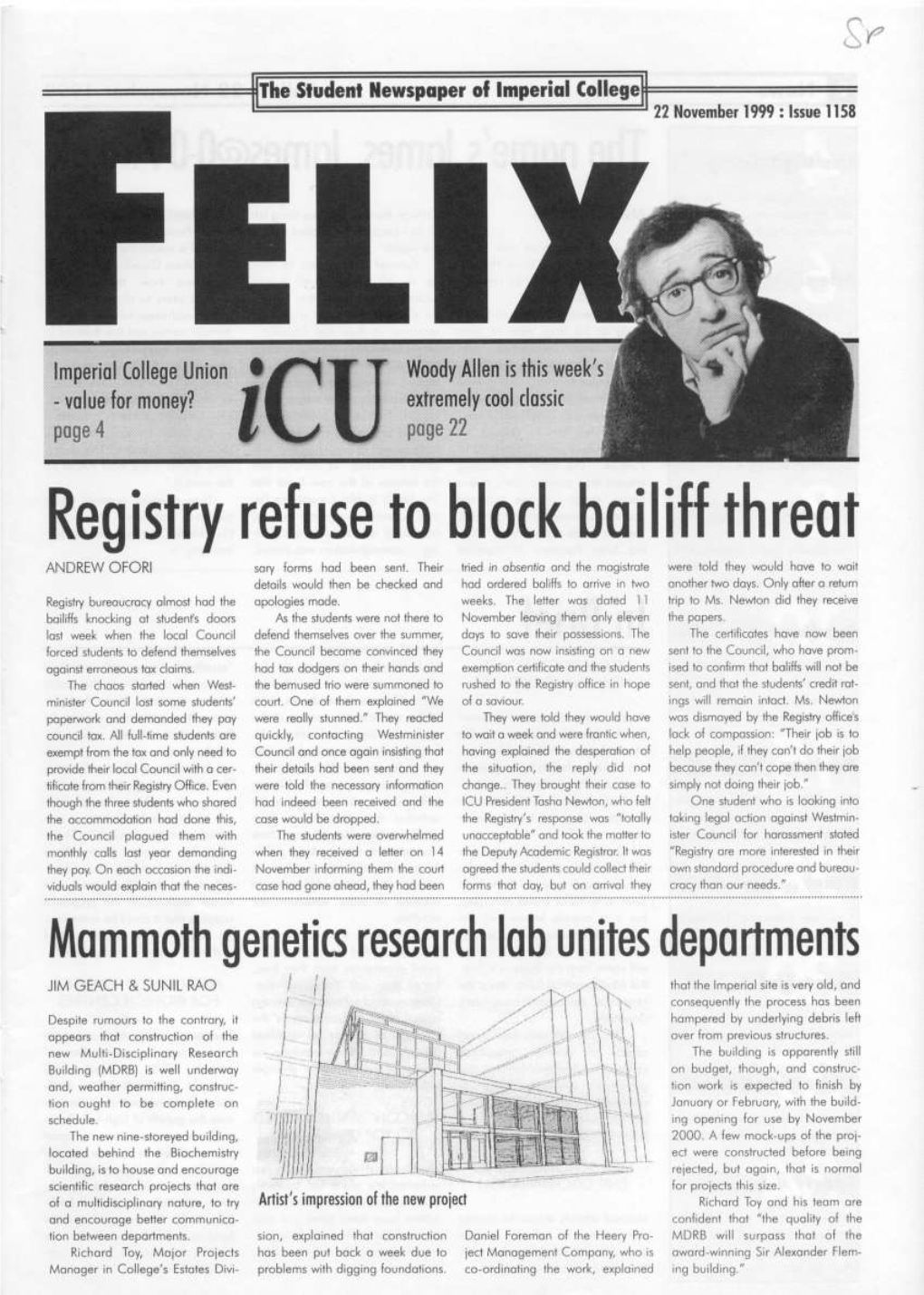 Felix Issue 1131, 1999