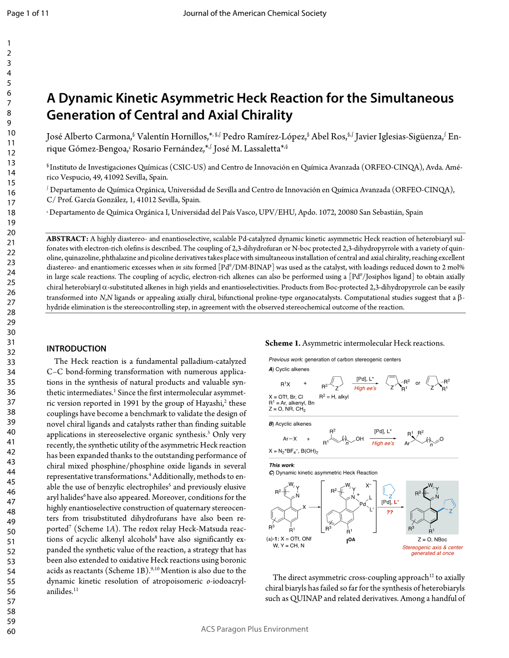 A Dynamic Kinetic Asymmetric Heck Reaction for the Simultaneous