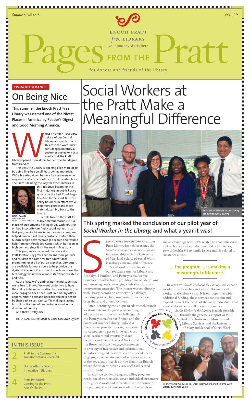 Social Workers at the Pratt Make a Meaningful Difference