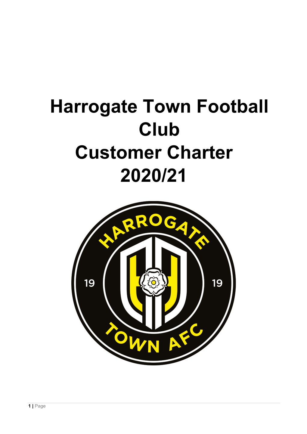 Harrogate Town Football Club Customer