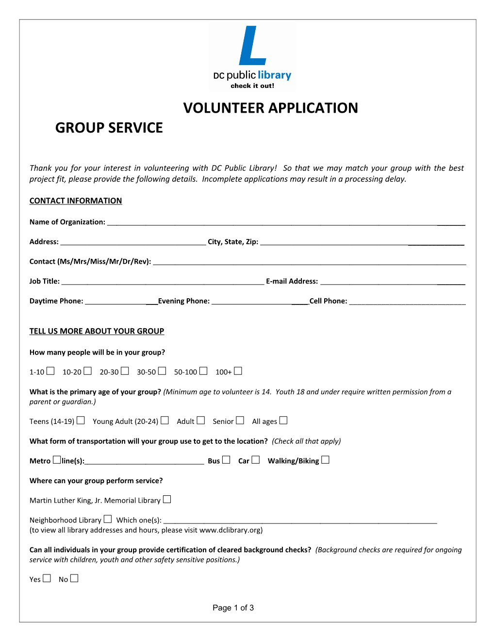 Volunteer Application s5