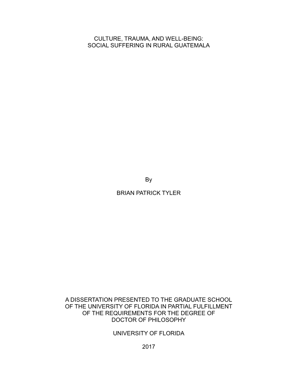 University of Florida Thesis Or Dissertation Formatting