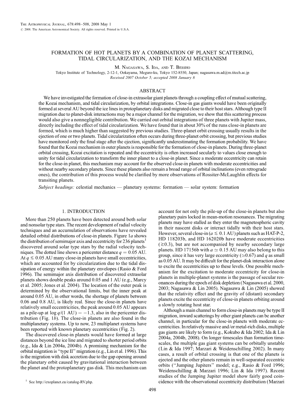 Formation of Hot Planets by a Combination of Planet Scattering, Tidal Circularization, and the Kozai Mechanism M