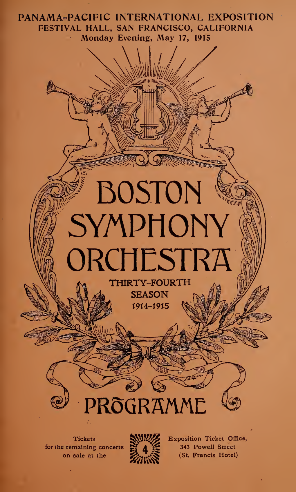 Boston Symphony Orchestra Concert Programs, Season 34, May 14 to May 26, 1915, Panama-Pacific International Exposition, San Fran