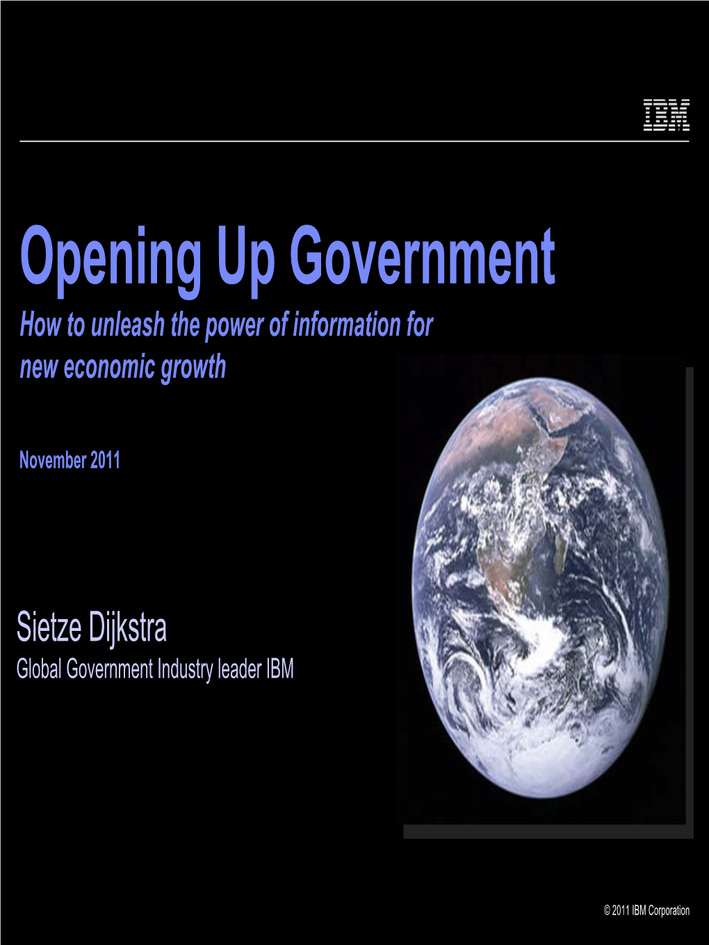 Building a Smarter Planet: Government