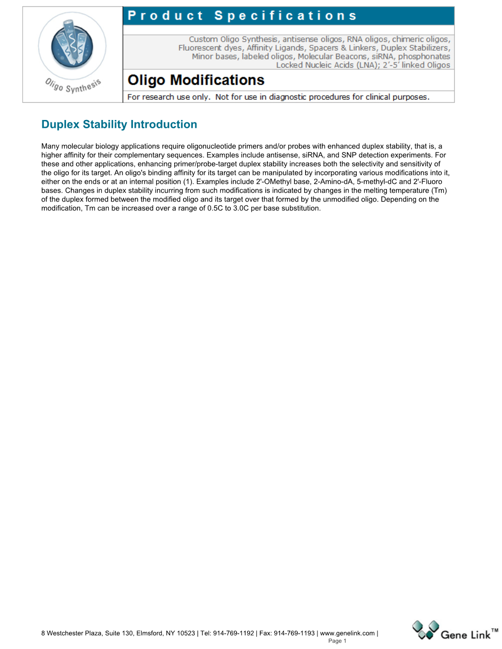 Duplex Stability Introduction