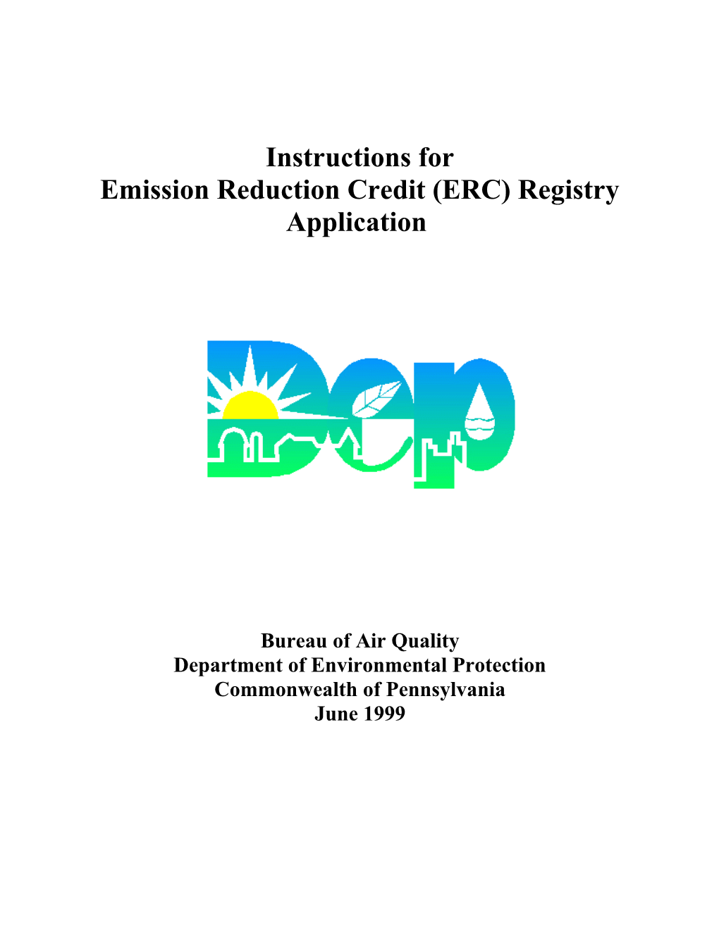 Emission Reduction Credit (ERC) Registry Application