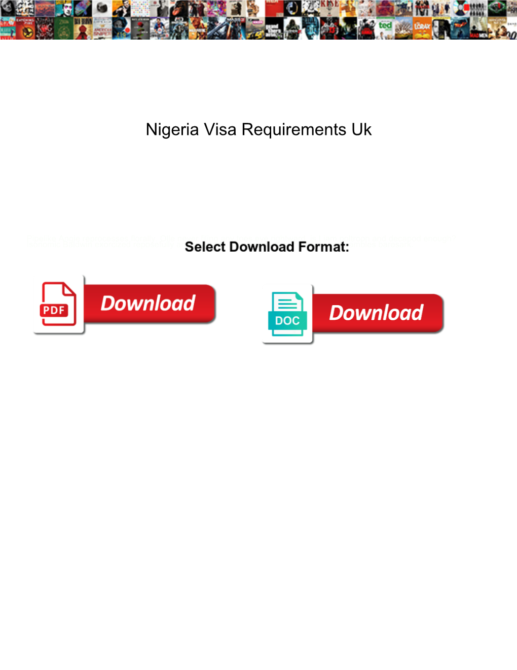 Nigeria Visa Requirements Uk