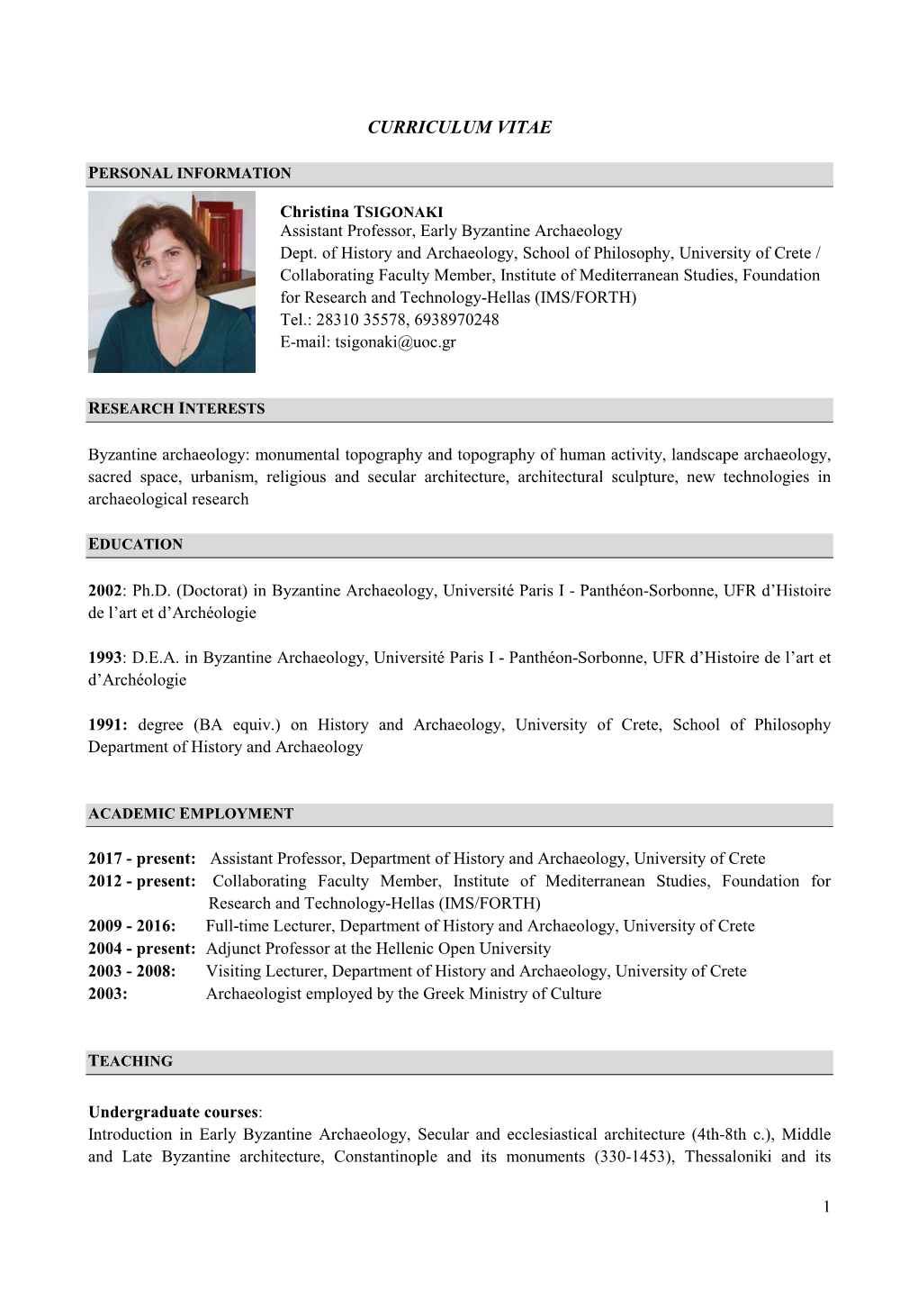 Curriculum Vitae