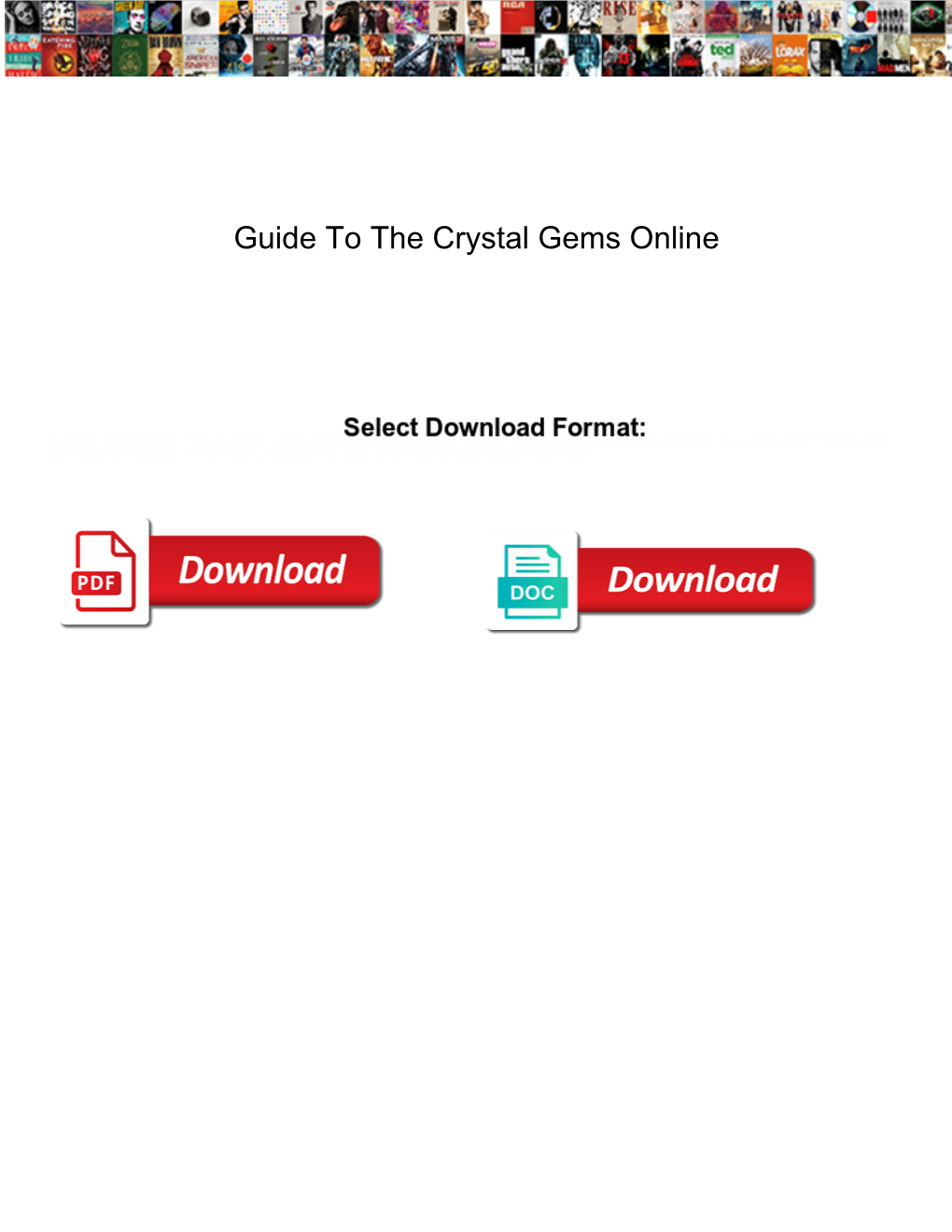 Guide to the Crystal Gems Online