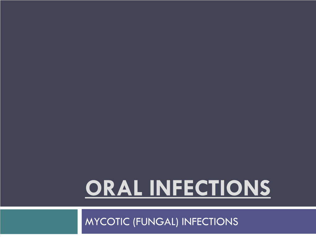 Oral Infections