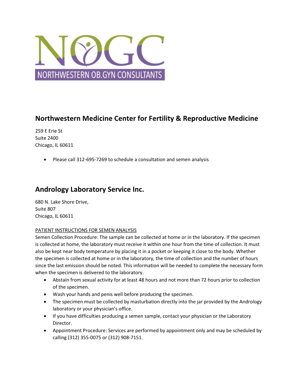 Northwestern Medicine Center for Fertility & Reproductive Medicine