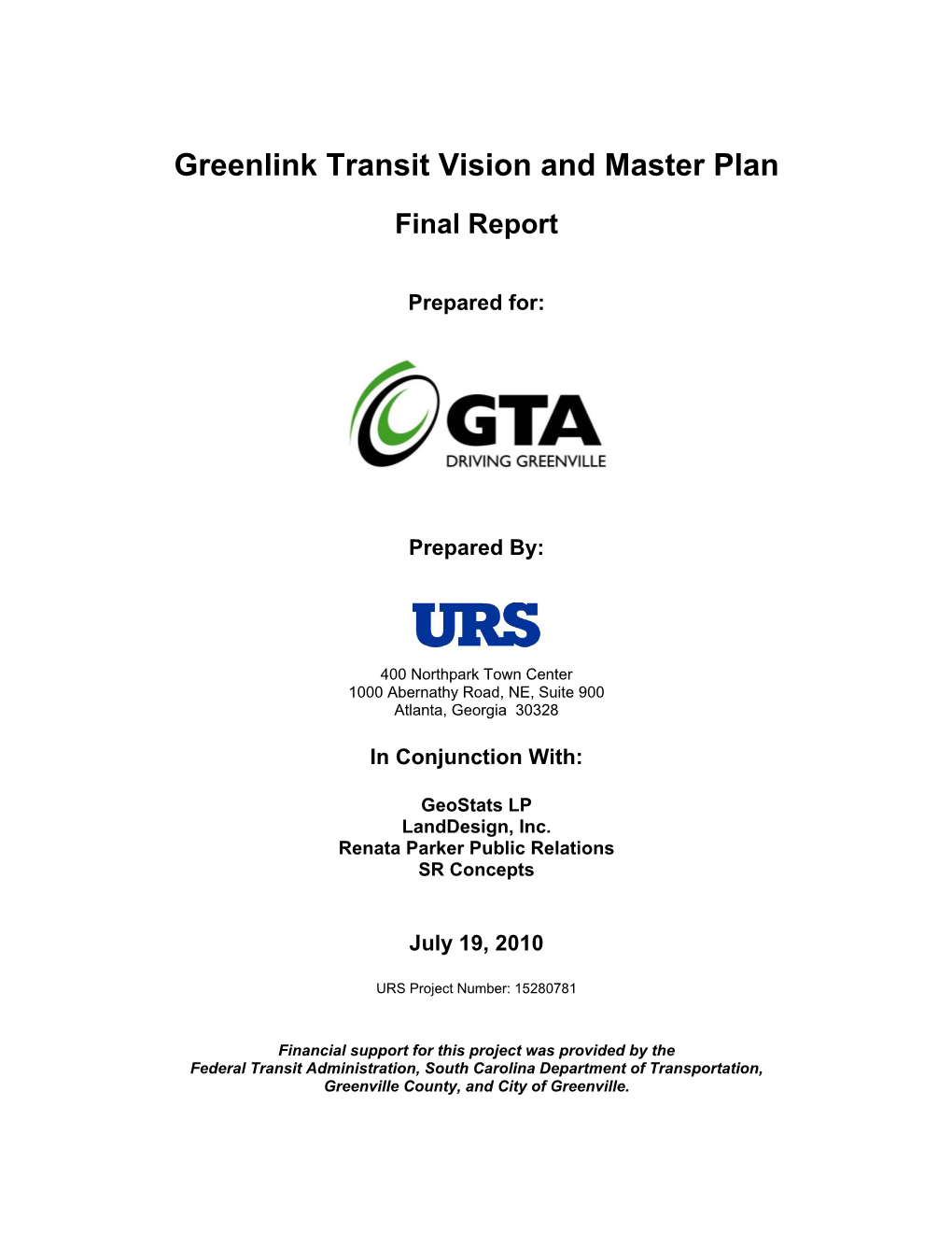 Greenlink Transit Vision and Master Plan